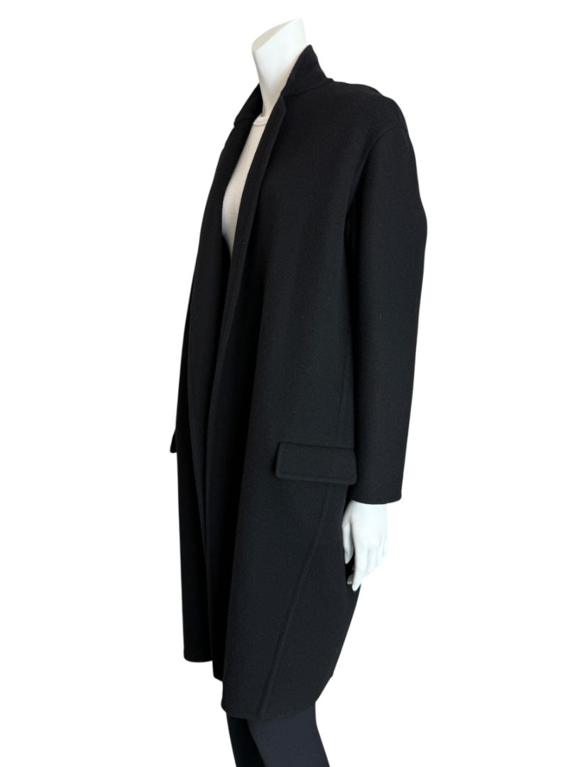 Céline 100% Cashmere Long Black Coat – Size FR 36