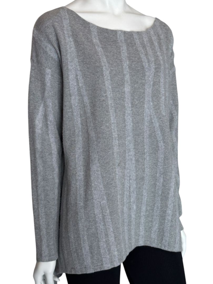 Donna Donna Karan Gray Wool-Blend Oversized Sweater – Size S