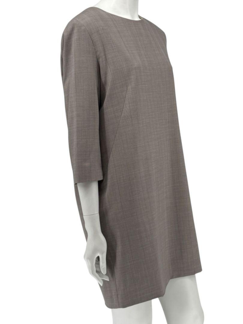 The Row Taupe Wool-Blend Shift Dress – Size M