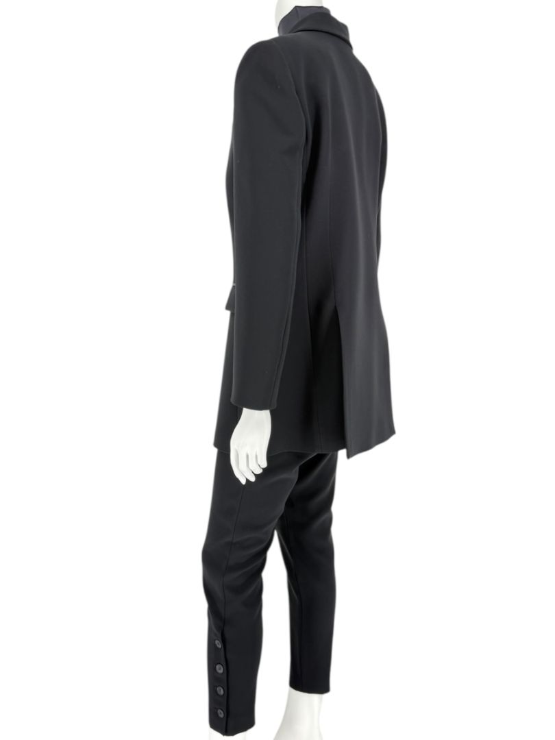 Altuzarra Black Satin-Lapel Tuxedo Blazer & Pants Set – Size IT 44 (US 10