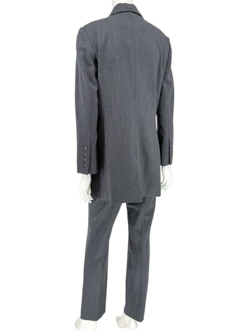 Pamella Roland Charcoal Grey Tailored Pantsuit – Large