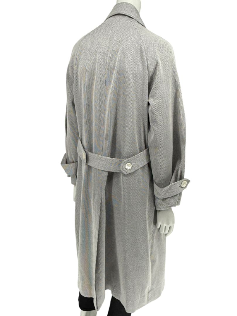 Pamella Roland Grey Cape Style Trench Jacket Double Breasted – Large