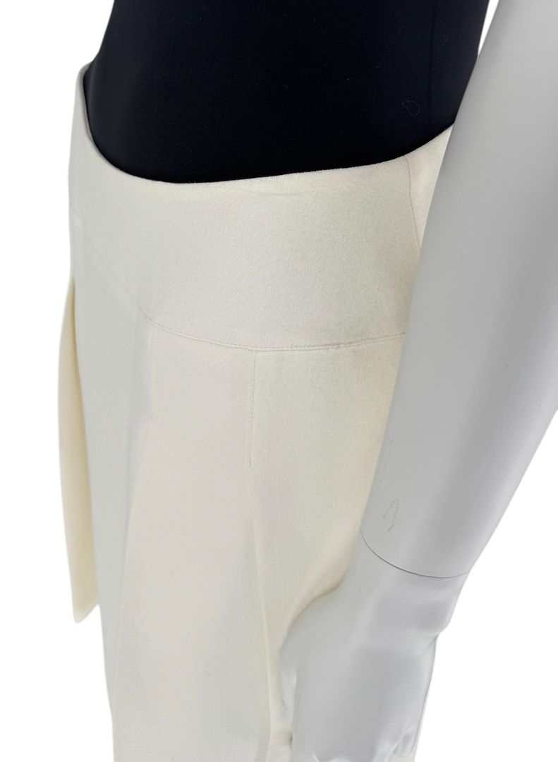 Anne Klein Ivory Pleated A-Line Skirt – Size 6