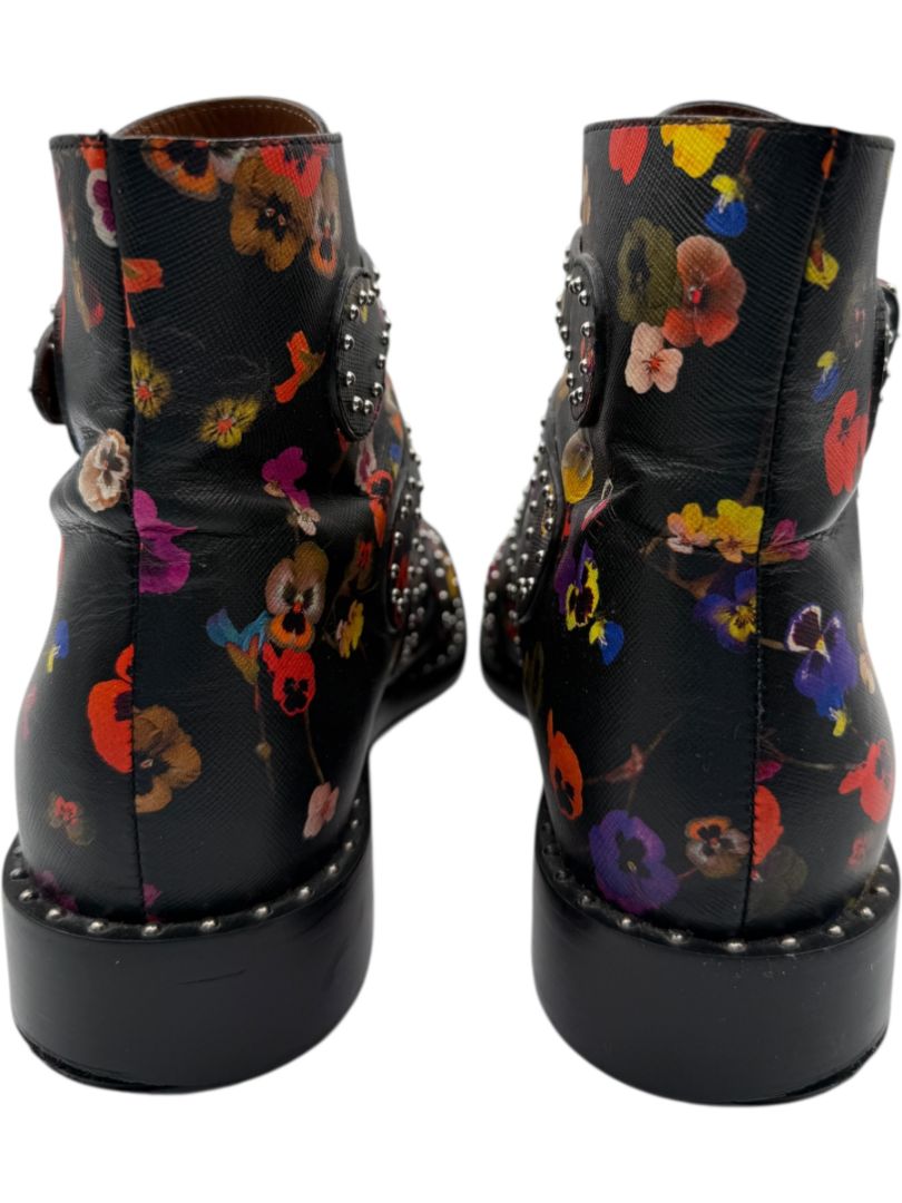 Givenchy Floral Studded Buckle Boots – Size 40