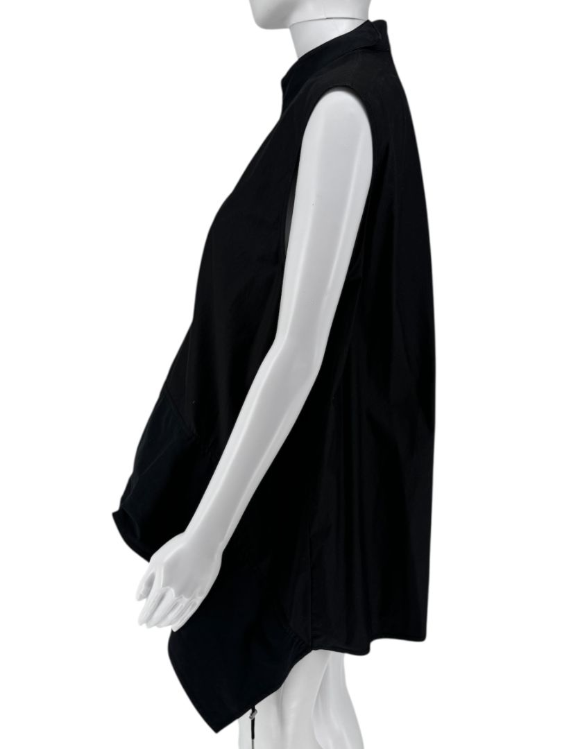 Paco Rabanne Sleeveless High-Low Cinch Hem Shirt - Size 40 FR