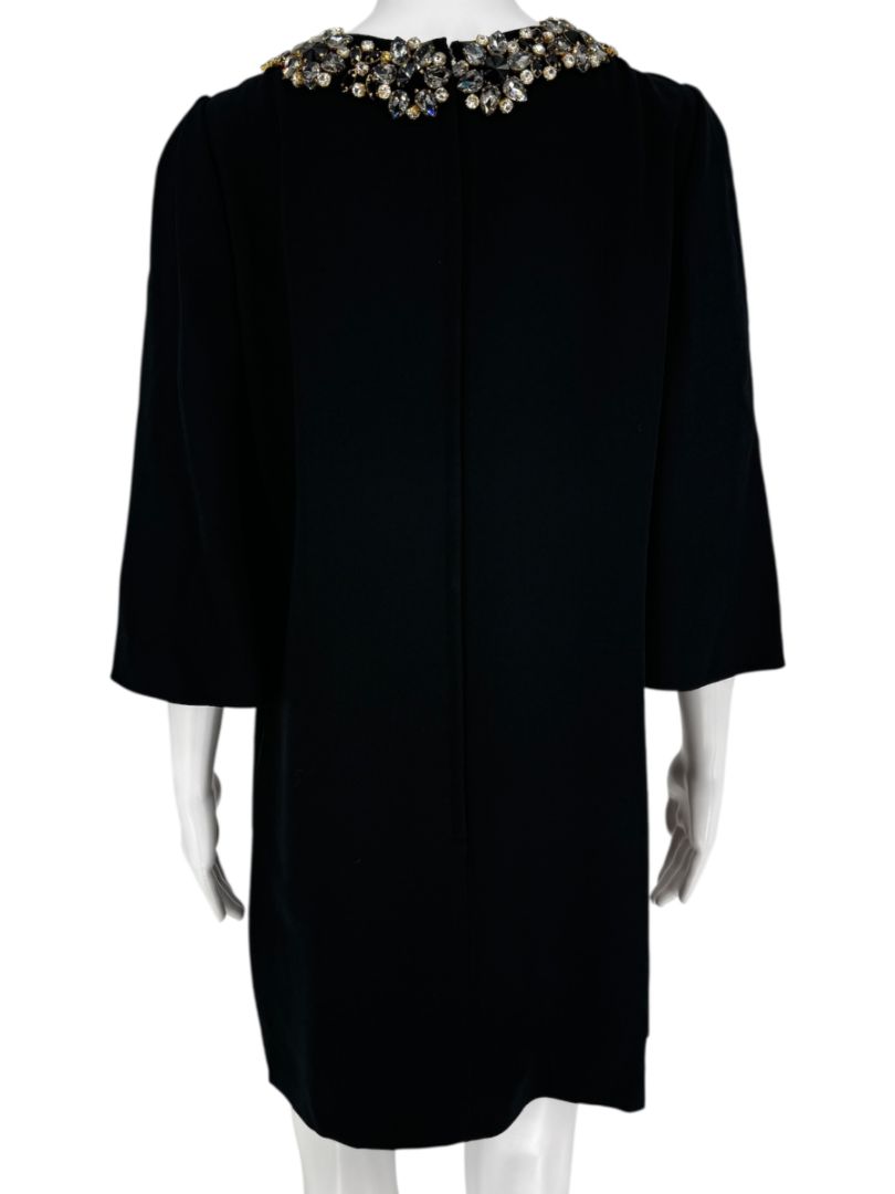Dolce & Gabbana Embellished Collar Shift Dress - Size 10
