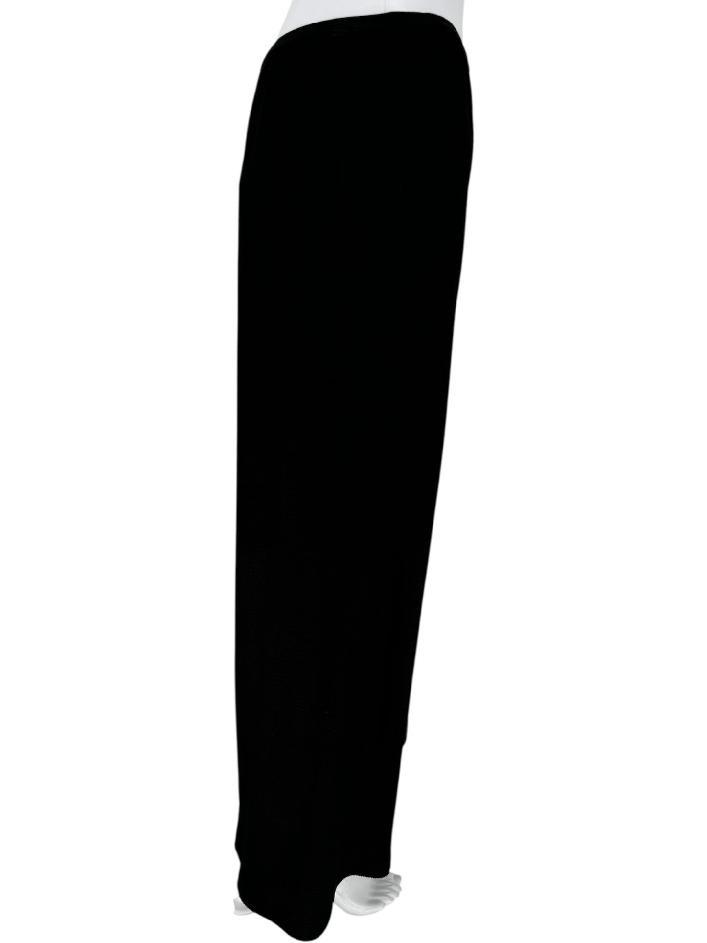 Alaïa Black Piqué Knit Wide-Leg Pants - Size 42
