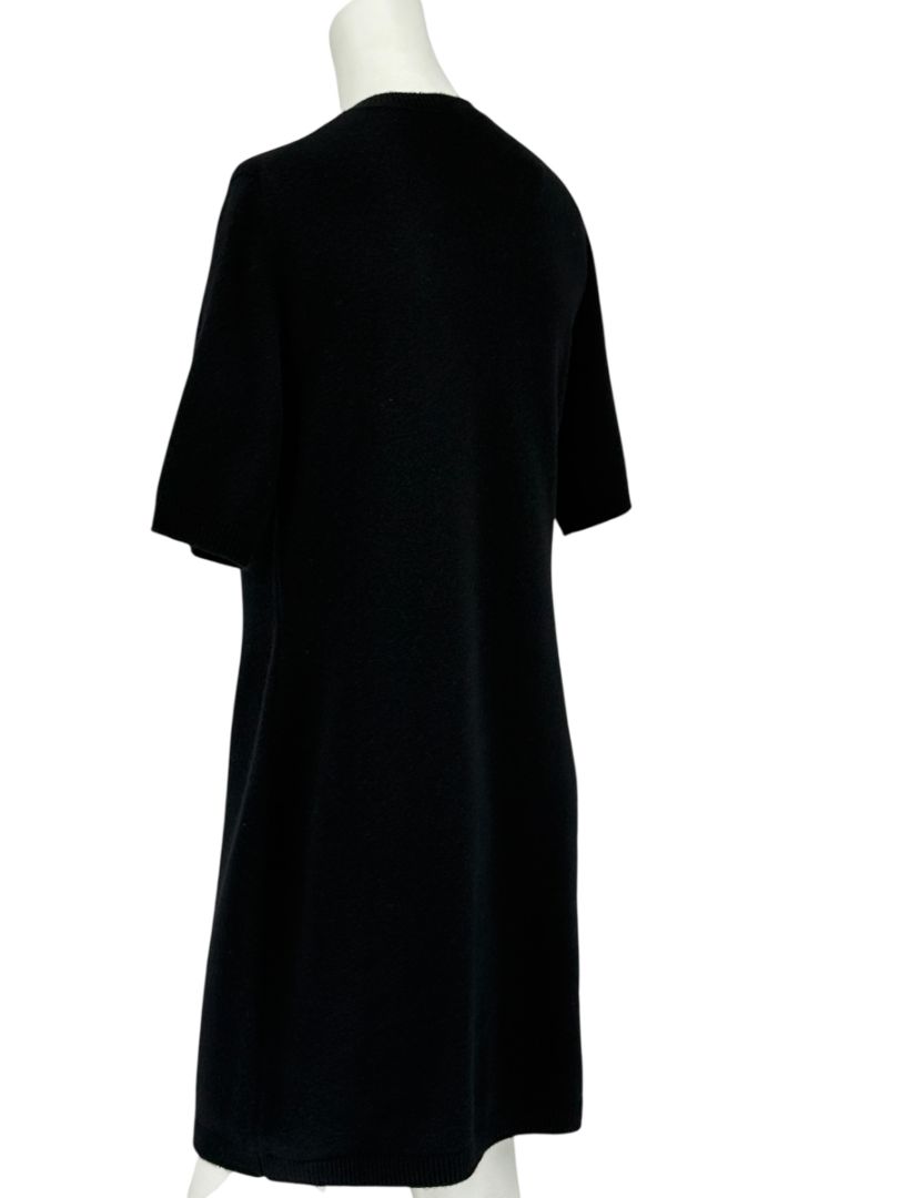 Louis Vuitton Black Cashmere Sweater Dress with Hardware Detail – Size L