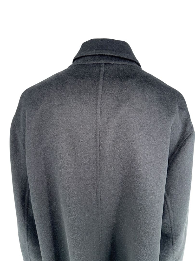 PRADA Black Cashgora Oversized Coat – Size IT 46