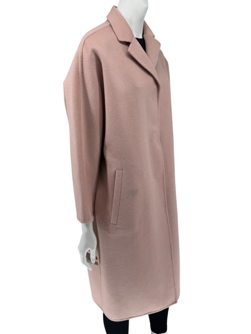 Prada Blush Pink Alpaca-Blend Cocoon Coat – Size IT 36