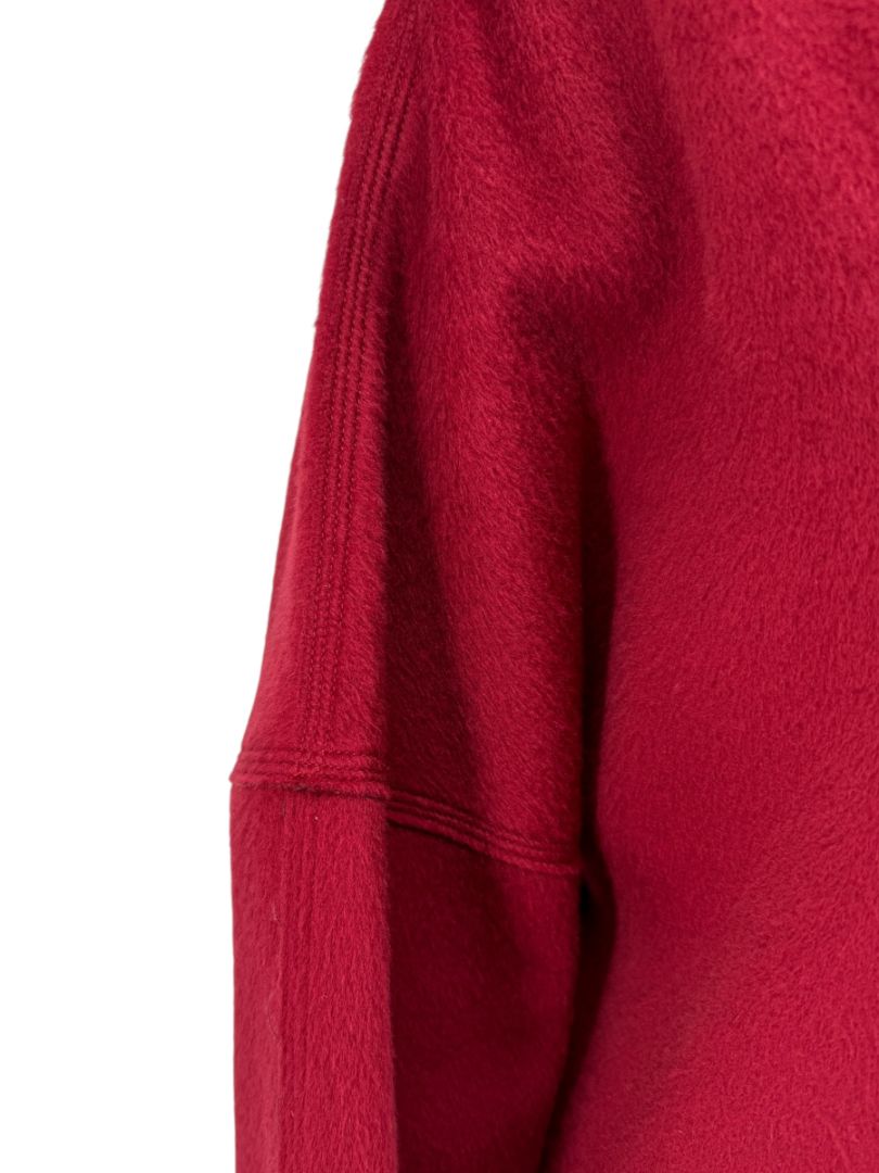 Pamella Roland Burgundy Cashmere Double-Breasted Coat – Size L