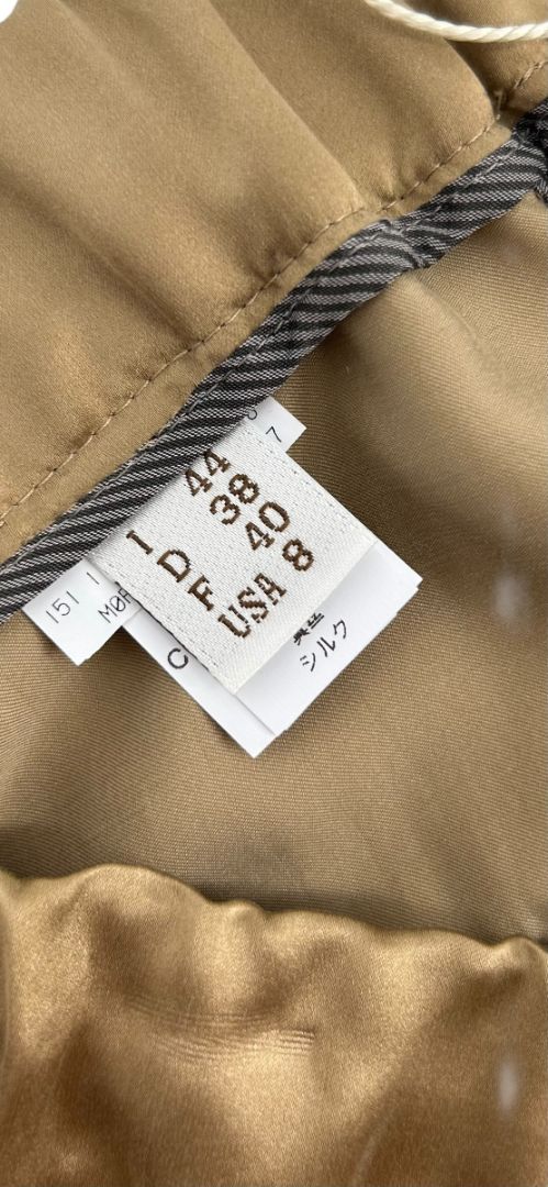 NWT Brunello Cucinelli Tan Silk Moto Jogger Pants – Size IT 44 / US 8