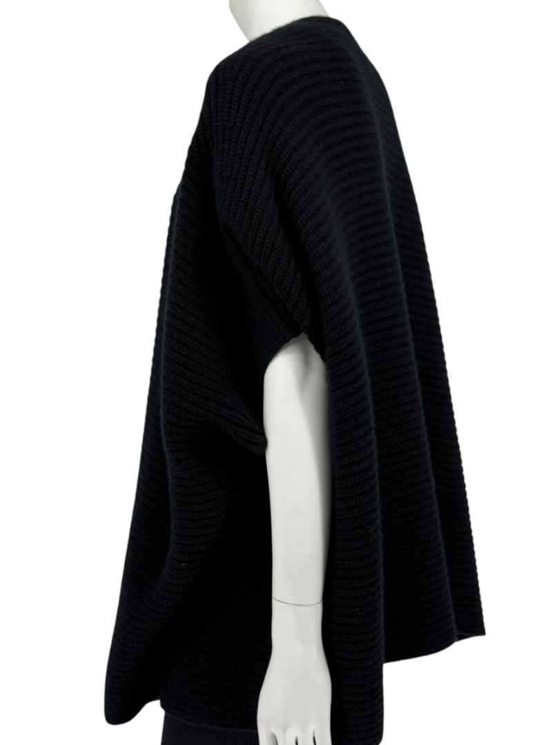 Michael Kors Black Cashmere Cape Cardigan - Size L