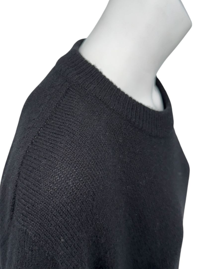 The Row Black Wool-Cashmere Crewneck Sweater – Size M