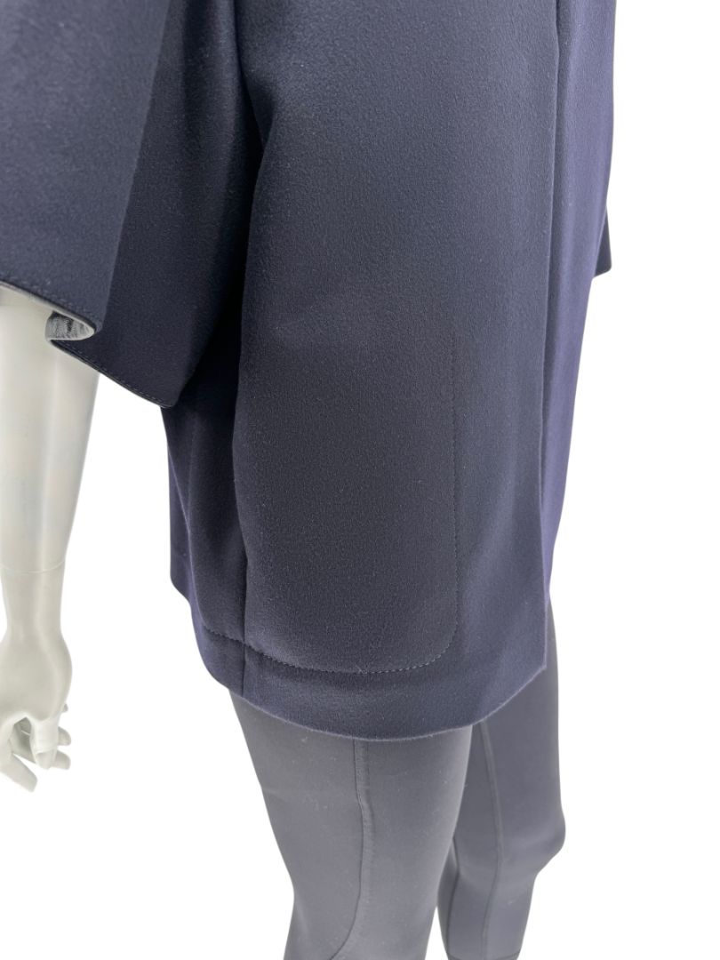 Valentino Navy Wool-Cashmere Kimono Sleeve Jacket – Size IT 40