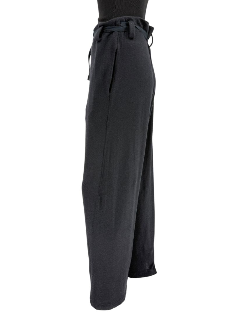 The Row Black Drop-Crotch Belted Knit Pants – Size XS