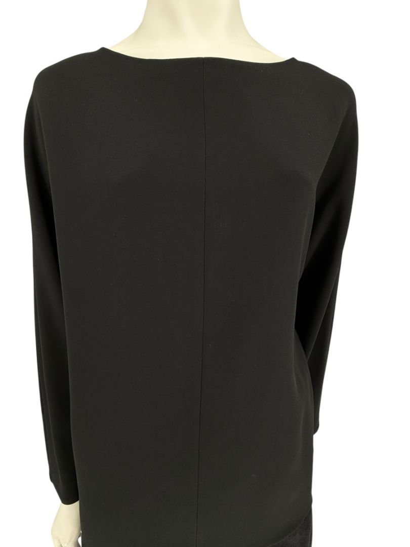 The Row Black Long Sleeve Boat Neck Pullover – Size XS