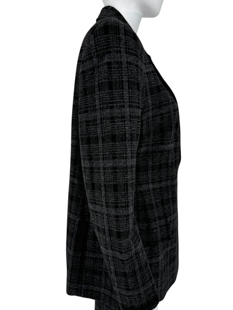 A-K-R-I-S Punto Charcoal Glen Plaid Blazer & Pants Set – Size 10