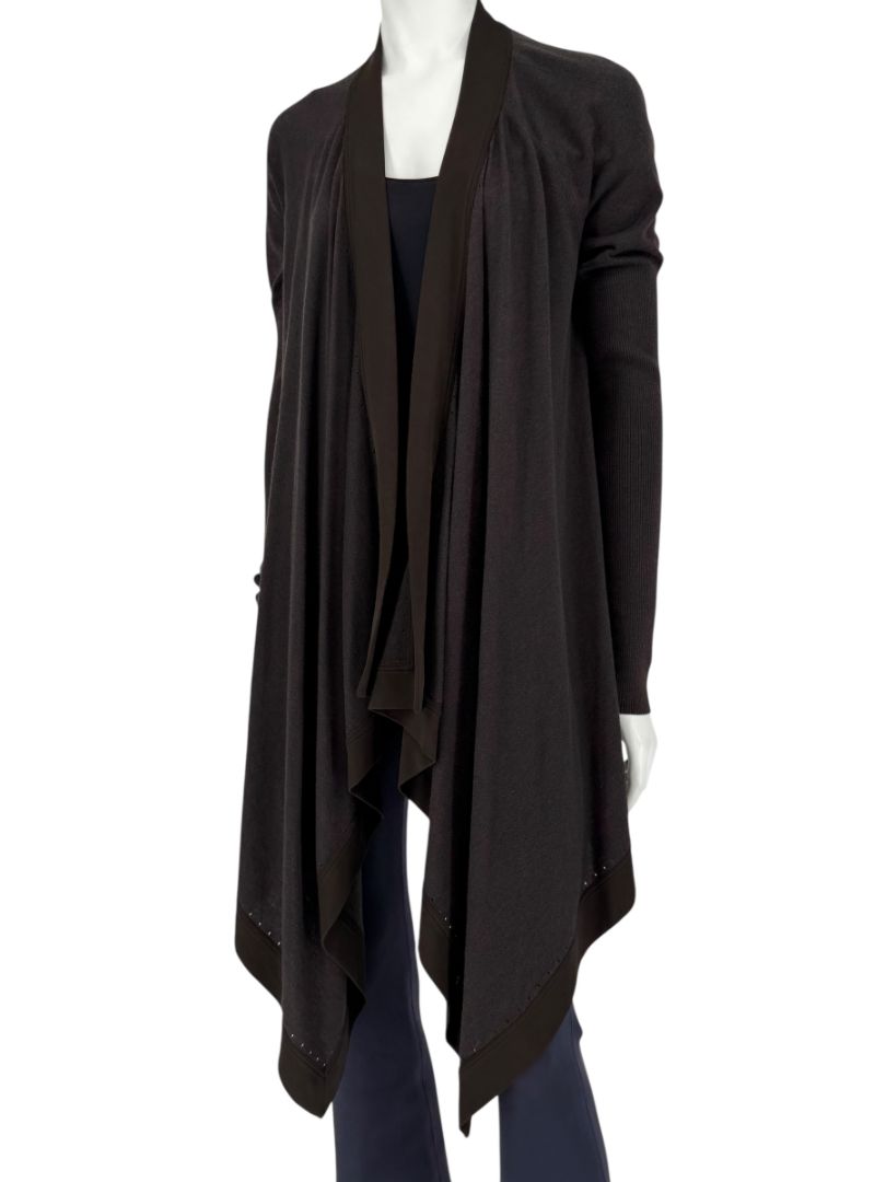 Givenchy Soft Black/Charcoal Drape Cardigan – Size S