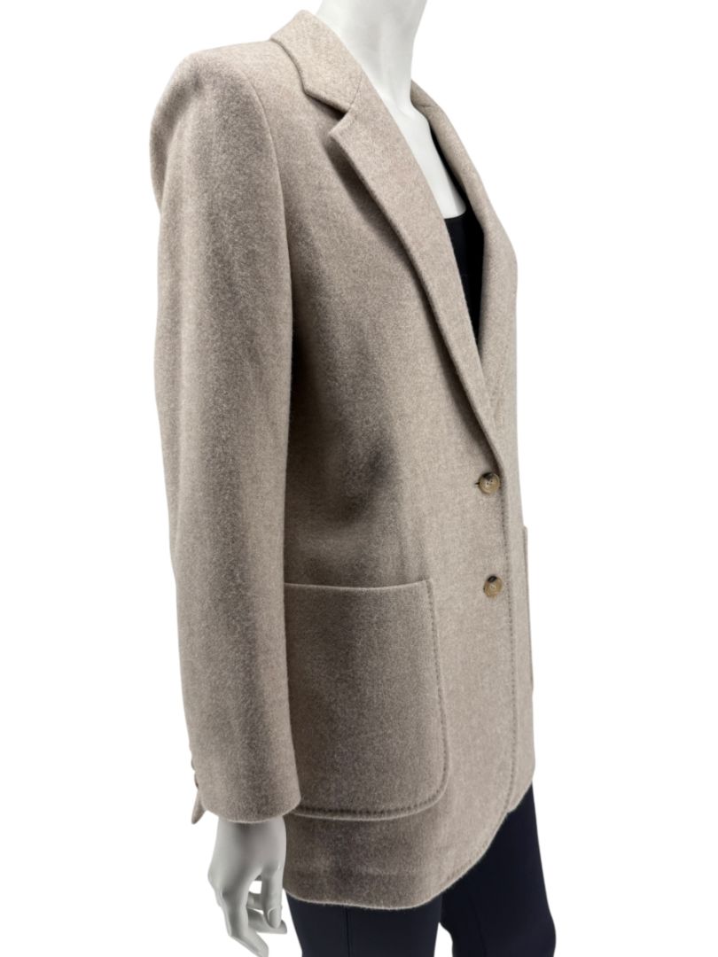 Max Mara Bronze-Gold Wool-Blend Blazer – Size IT 44