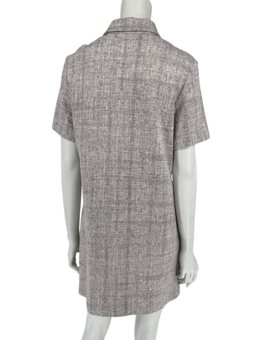 Rosetta Getty Textured Knit Collared Mini Dress – Size M