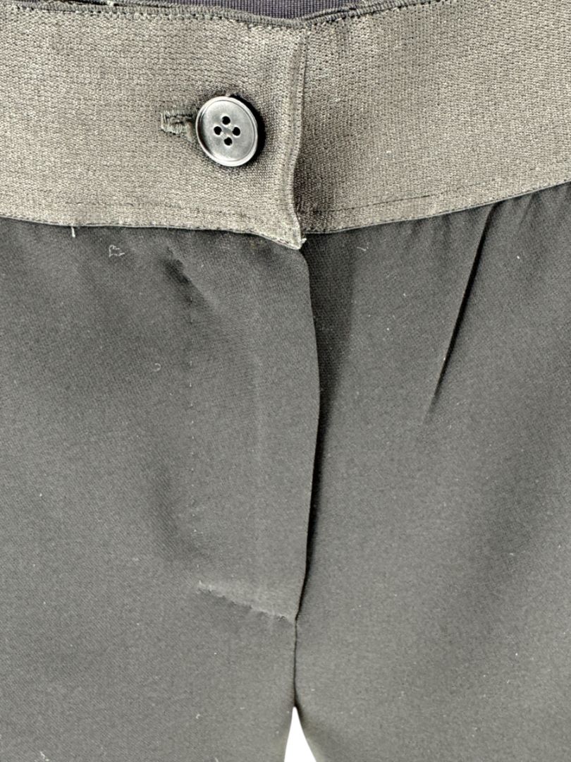 Max Mara Black Tailored Pants with Contrast Waistband – Size 14 (US)