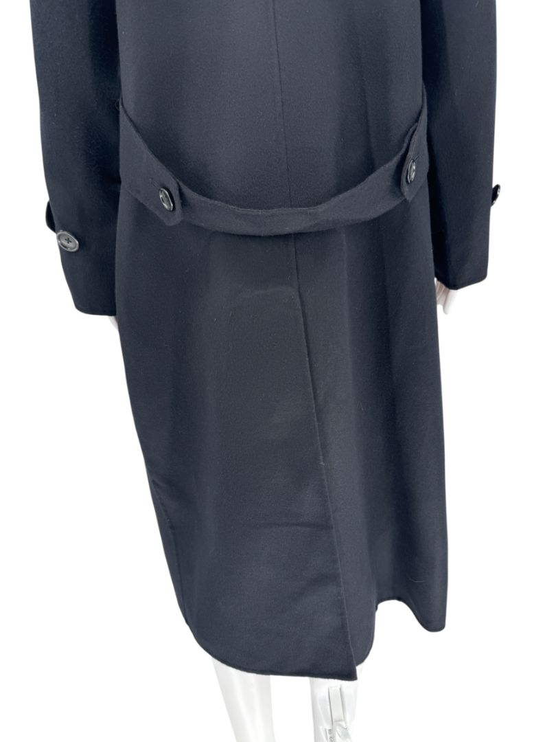 Pamella Roland Navy 100% Cashmere Double-Breasted Coat – L/XL