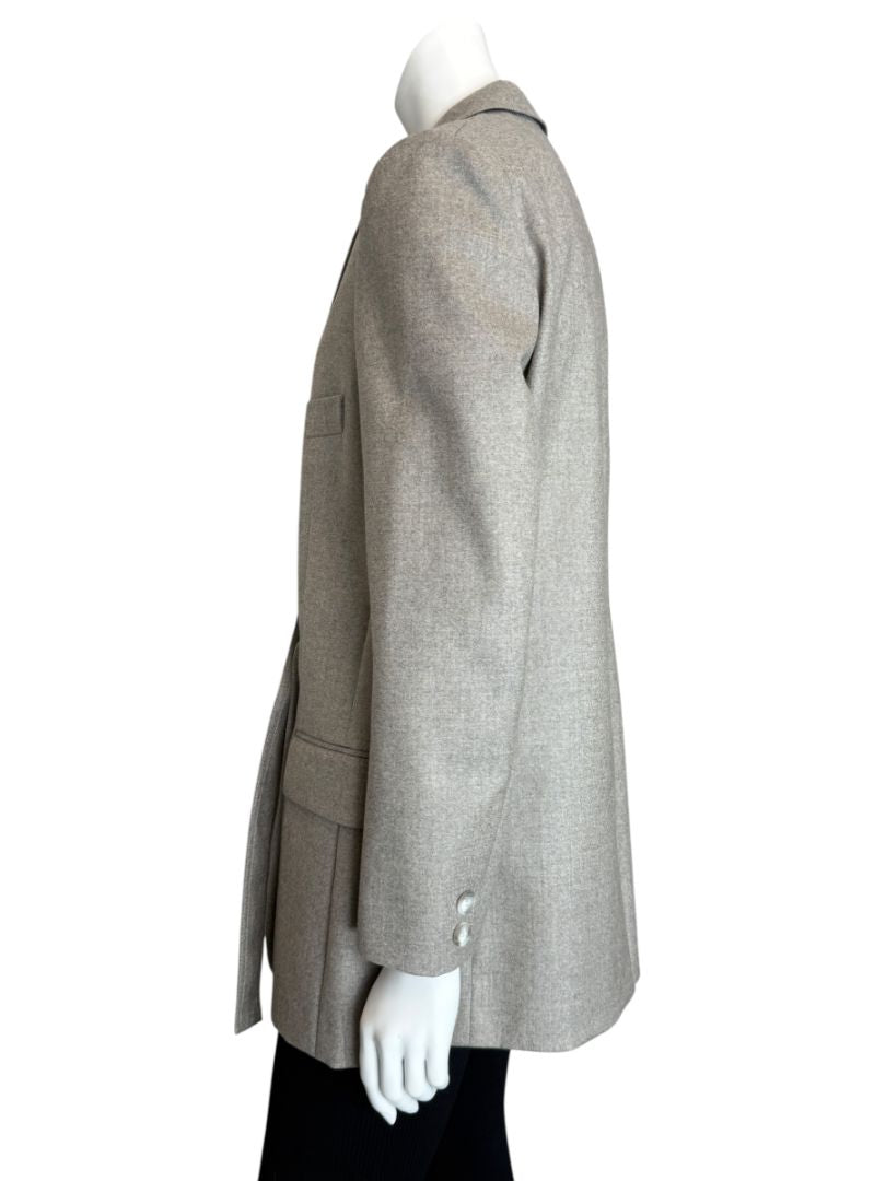 Stella McCartney Grey Wool Structured Blazer – Size IT 40