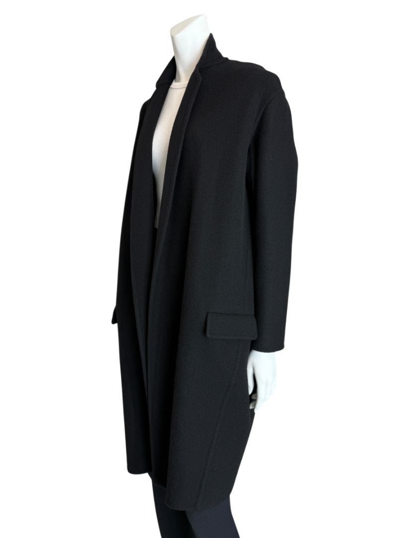 Céline 100% Cashmere Long Black Coat – Size FR 36