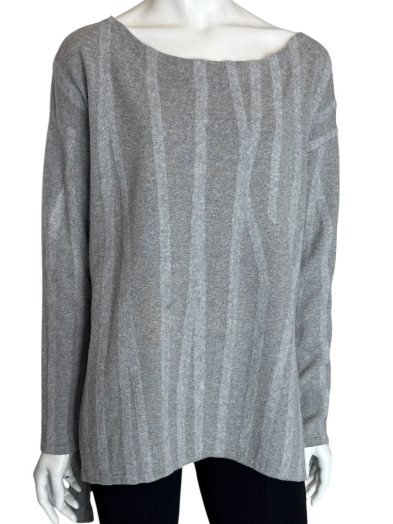 Donna Donna Karan Gray Wool-Blend Oversized Sweater – Size S