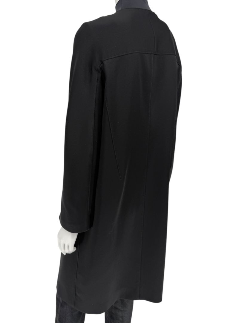 Pamella Roland Black Open-Front Longline Coat – Large