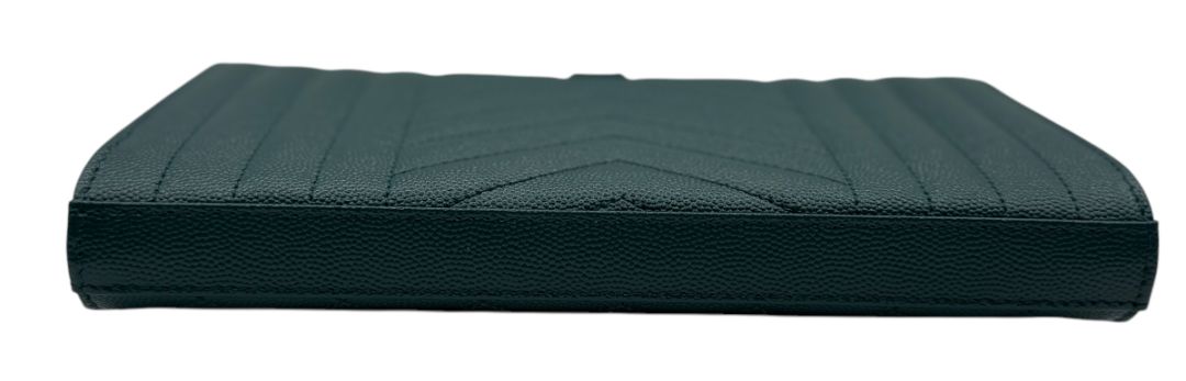 Saint Laurent Envelope Triquilt Small Shoulder Bag in Grained Leather