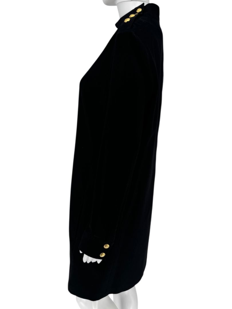 Celine Wool Dress with Gold Buttons - Size 12