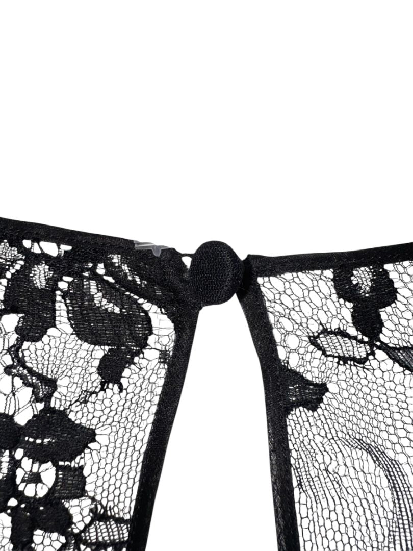 Christian Dior Black Lace-Trim Sleeveless Top – Size FR 44 (US 12)