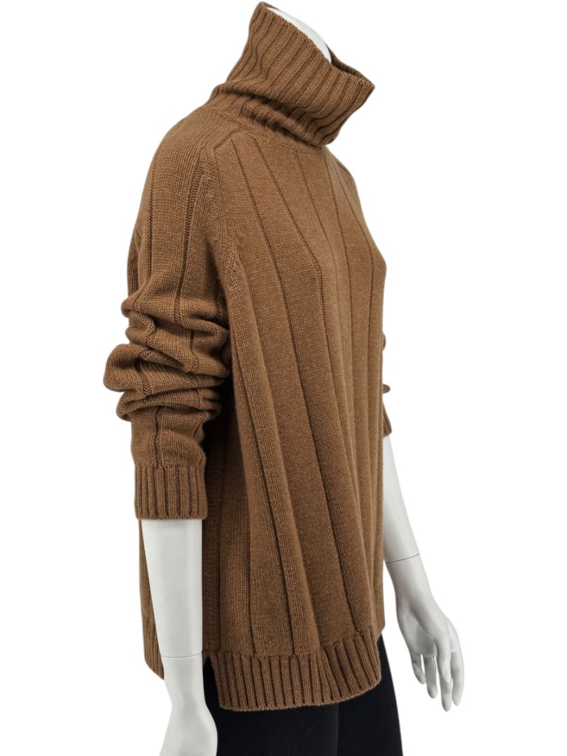 Loro Piana Baby Cashmere Ribbed Turtleneck Sweater – Size M