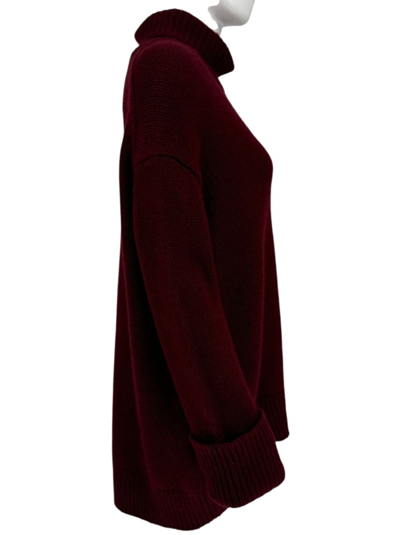 NWT Celine Bordeaux Cashmere Turtleneck Sweater – Size S