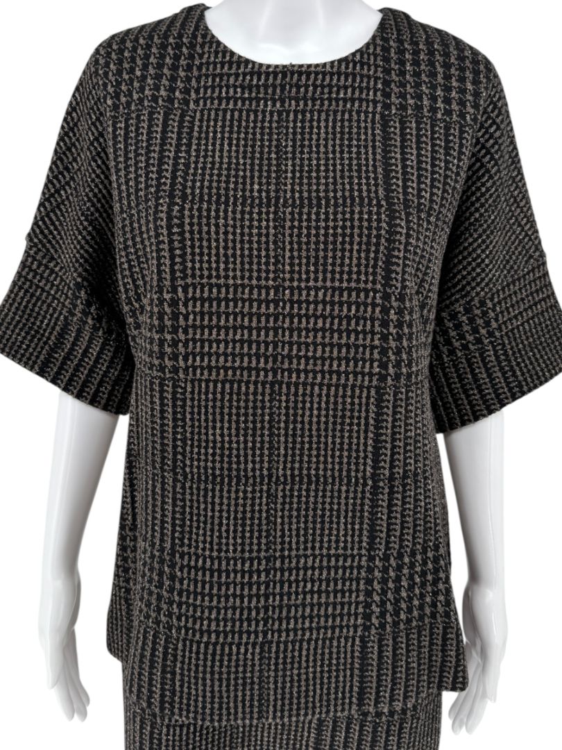 Akris Punto Textured Houndstooth Two-Piece Set – Medium