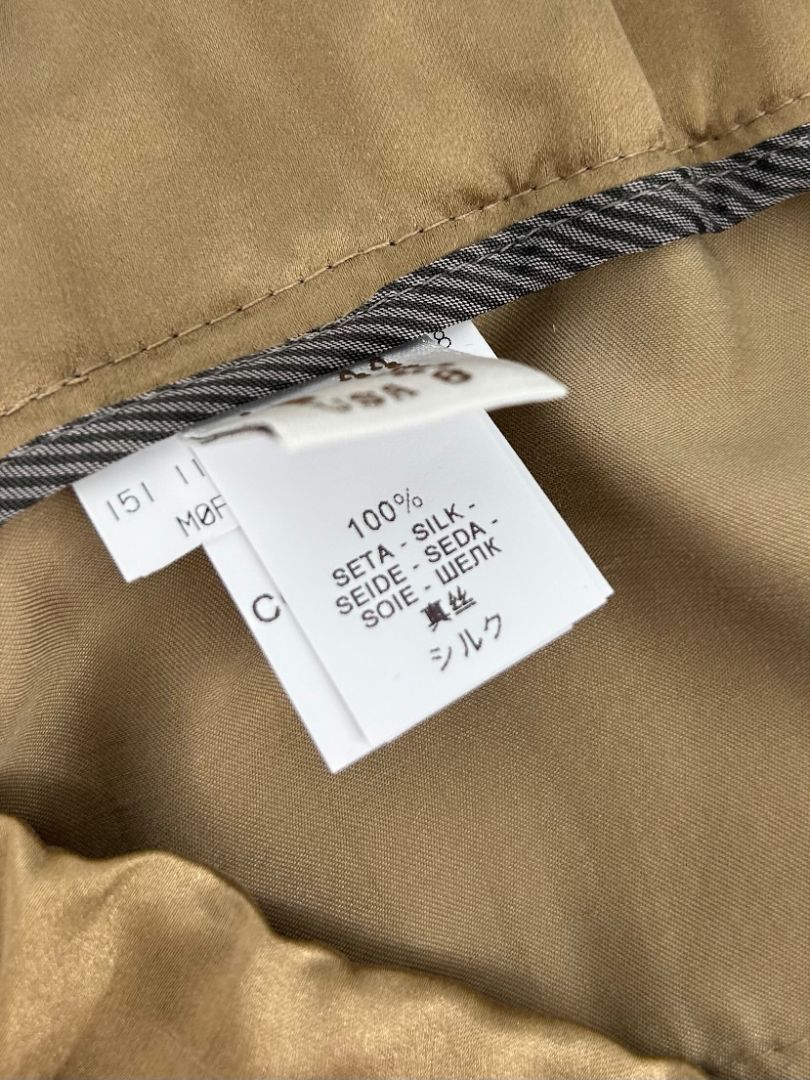 NWT Brunello Cucinelli Tan Silk Moto Jogger Pants – Size IT 44 / US 8