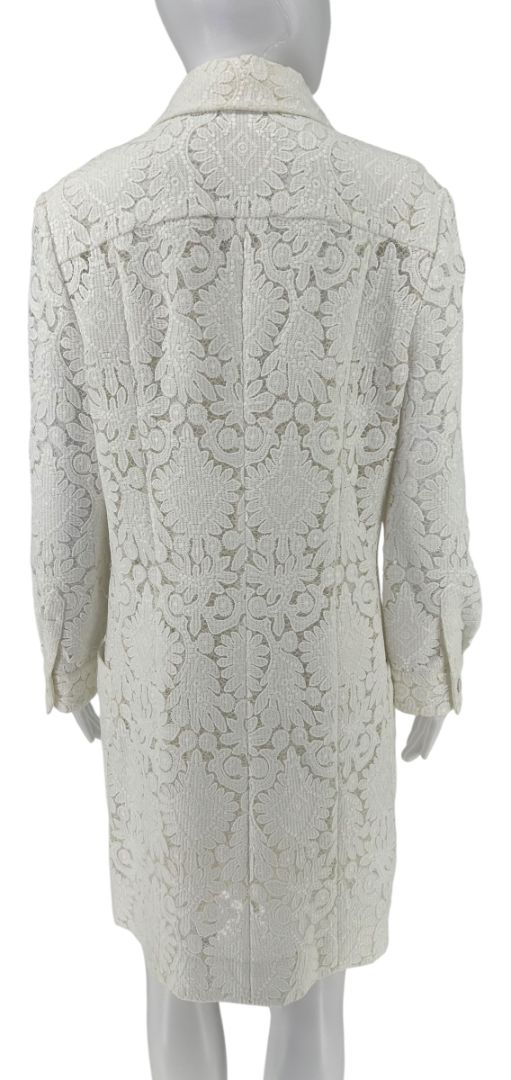 Chloé Milk White Embroidered Lace Shirt Dress – Size FR 42