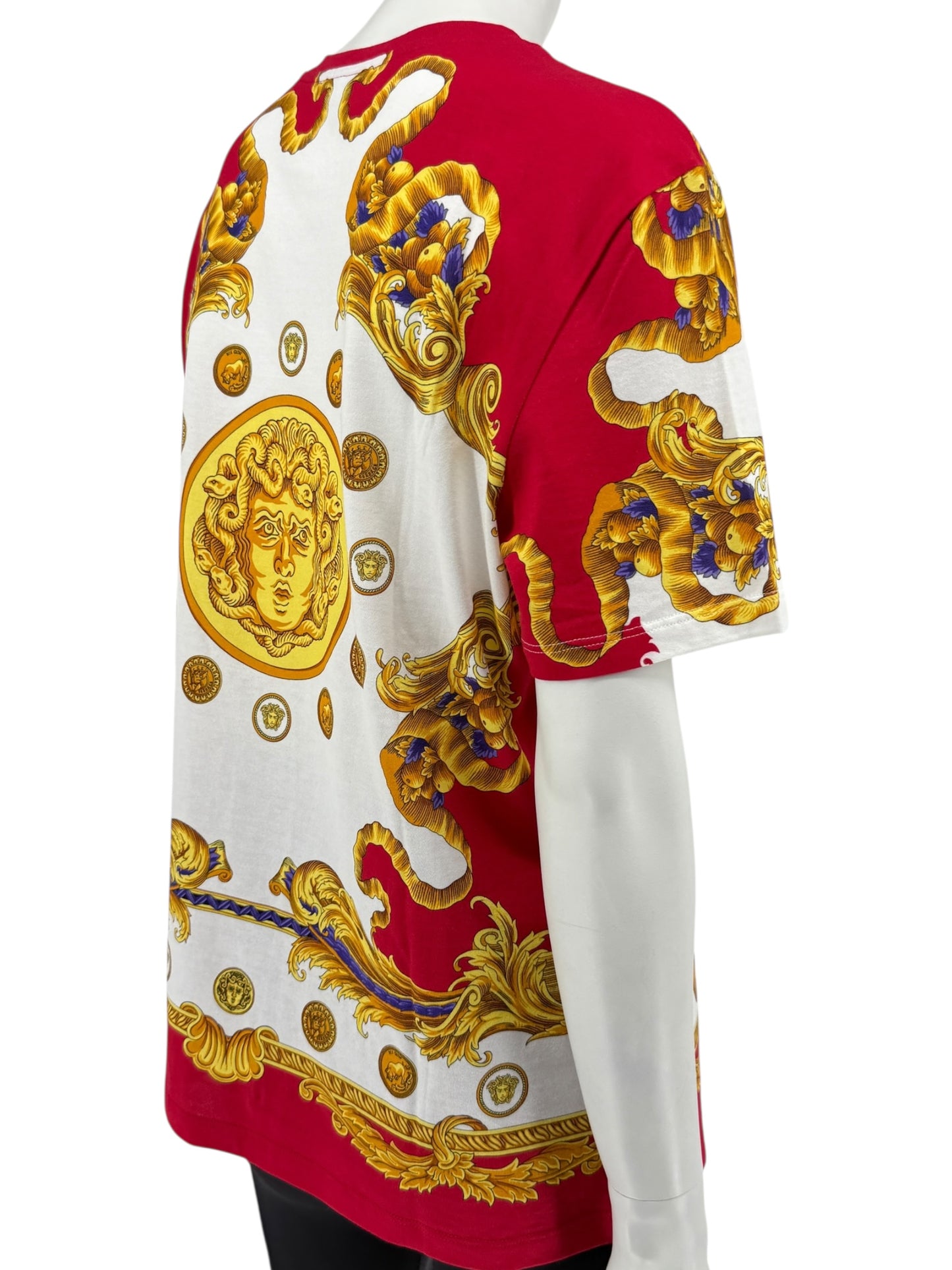 Versace Red & White Medusa Baroque Graphic T-Shirt – Size IT 42