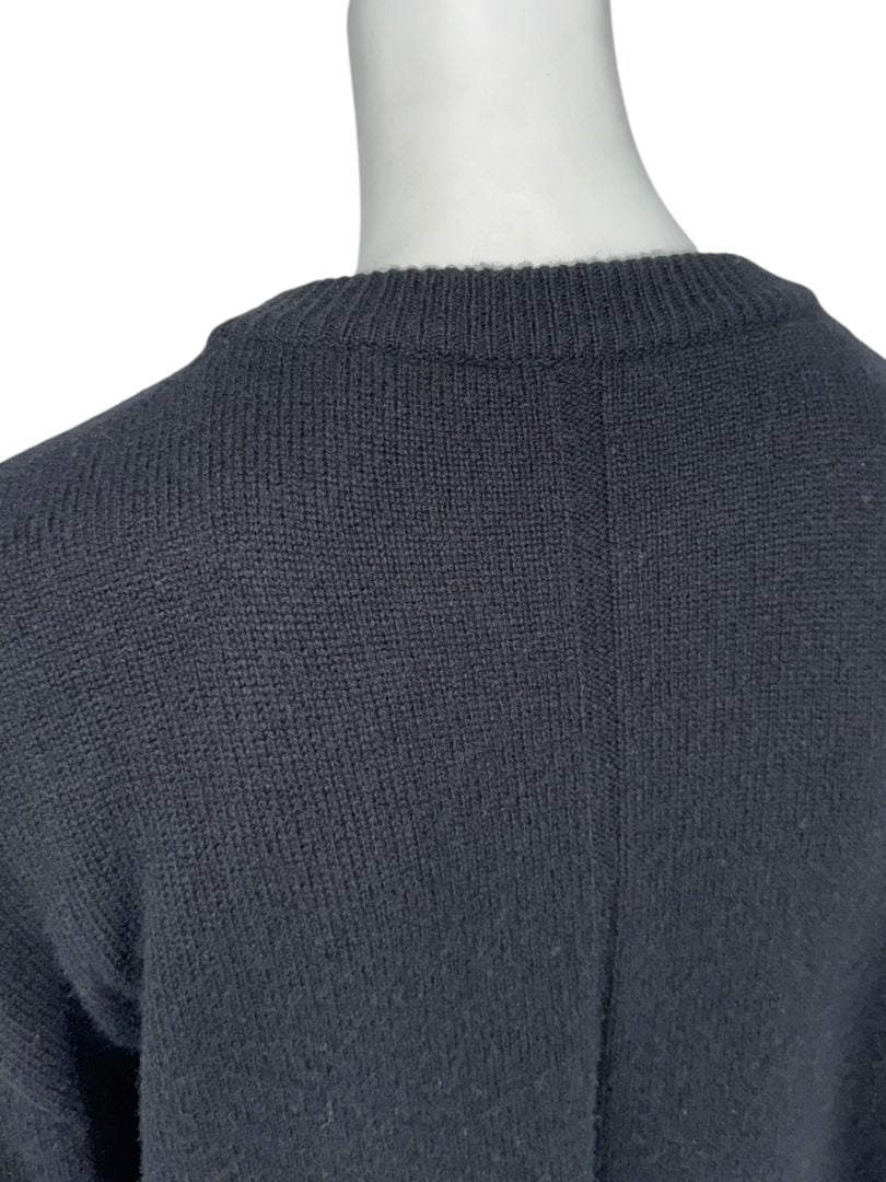The Row Black Wool-Cashmere Crewneck Sweater – Size M