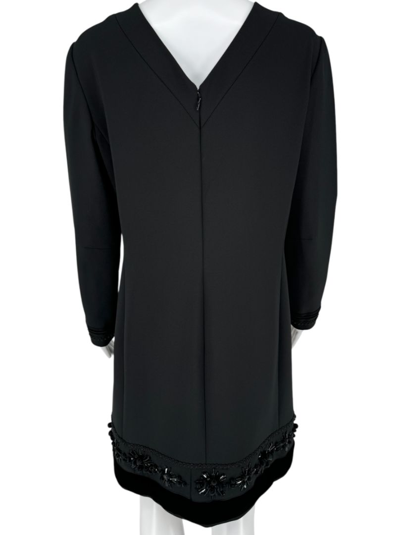 Pamella Roland Black Embellished Hem Dress – Large