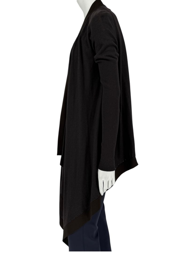 Givenchy Soft Black/Charcoal Drape Cardigan – Size S