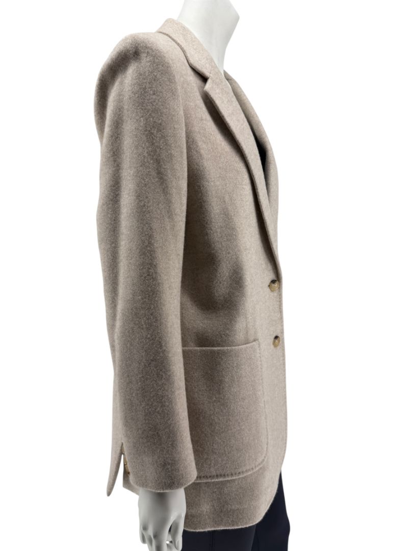 Max Mara Bronze-Gold Wool-Blend Blazer – Size IT 44