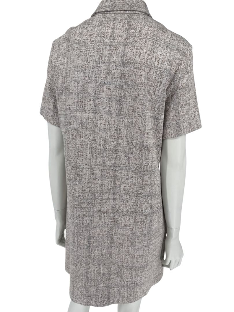 Rosetta Getty Textured Knit Collared Mini Dress – Size M