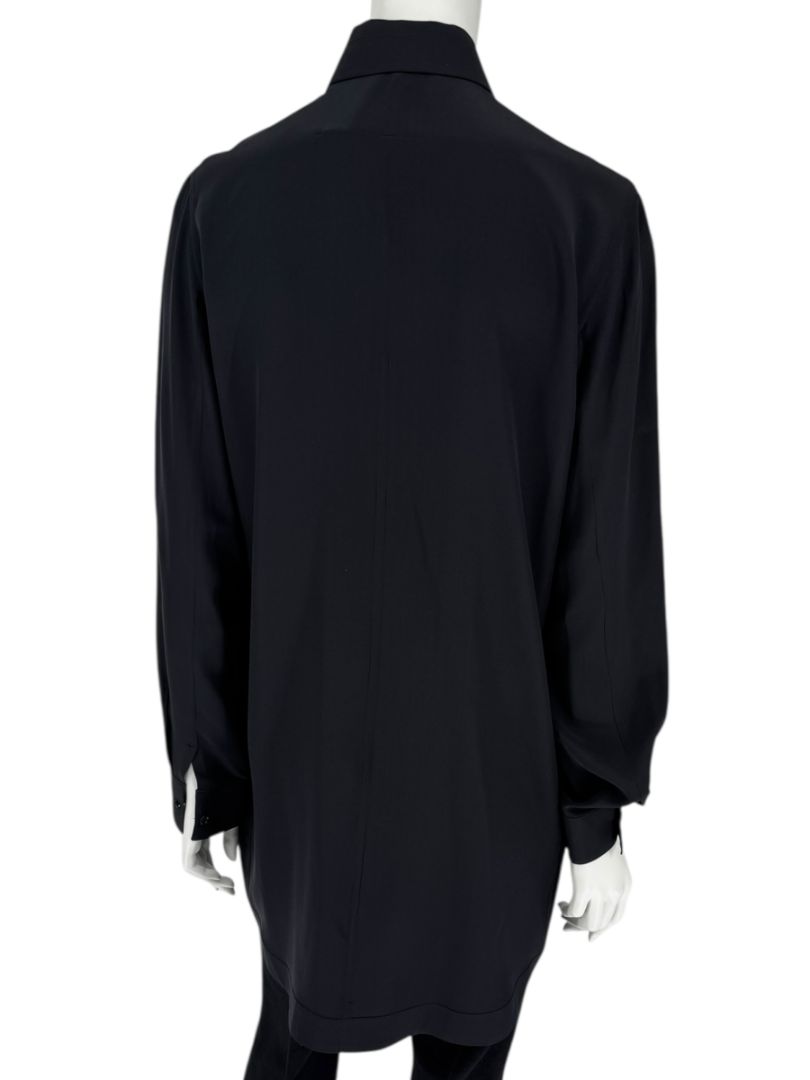 Givenchy Black Silk Tunic Shirt Dress – Size FR 42 (Fits Like M/L)