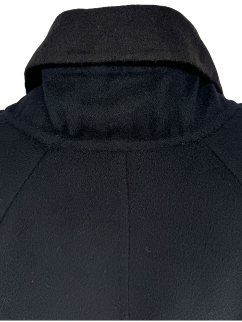 Pamella Roland Navy 100% Cashmere Double-Breasted Coat – L/XL