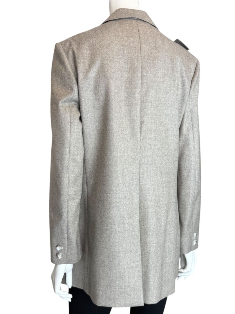 Stella McCartney Grey Wool Structured Blazer – Size IT 40