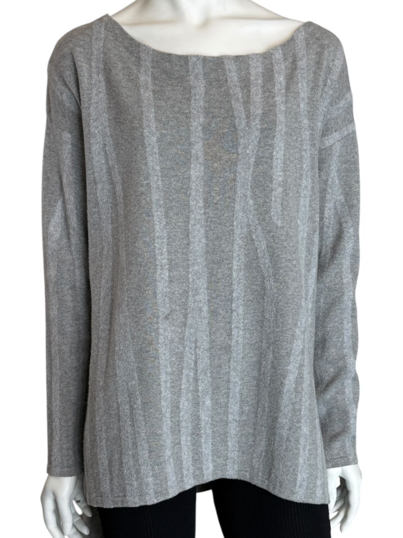 Donna Donna Karan Gray Wool-Blend Oversized Sweater – Size S