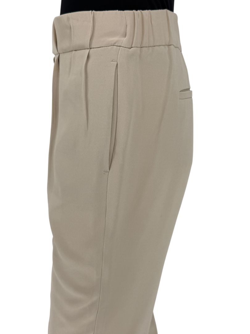 Brunello Cucinelli Beige Cropped Trousers - IT 44